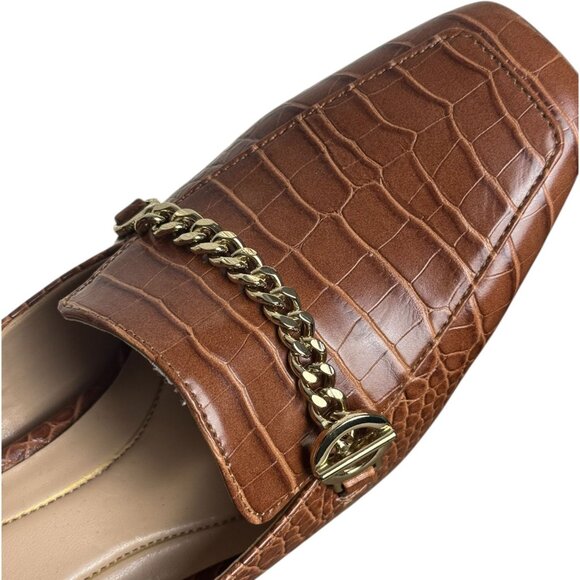 The Limited Womens Whiskey Brown "Benton" Loafer Snake Print Square Toe 10M - Picture 10 of 12